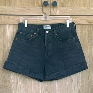 Agolde Black Jean Shorts